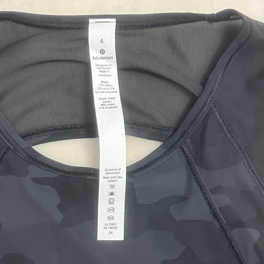 Lululemon Athletica Black Camo Tank Top - Picture 2 of 4